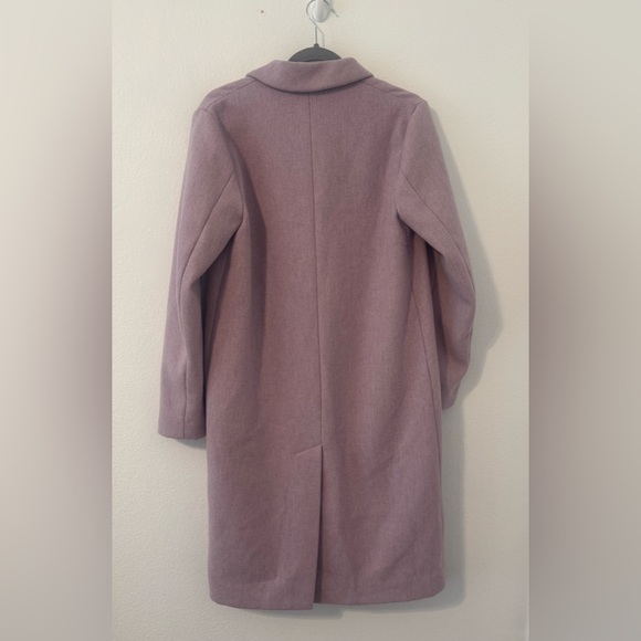 Abercrombie & Fitch The A&F Dad Coat Lilac Wool Blend  Oversized Size Medium - Picture 2 of 12